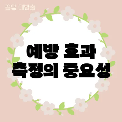 예방 효과 측정의 중요성