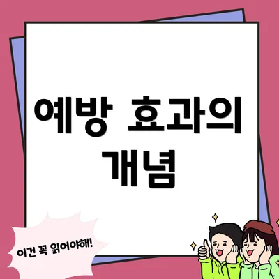 예방 효과의 개념