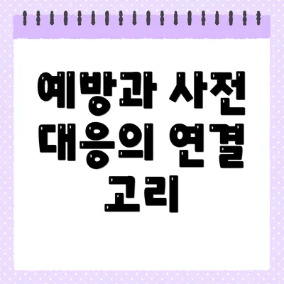 예방과 사전 대응의 연결 고리