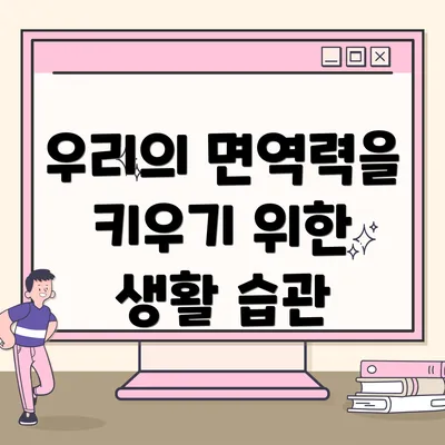 우리의 면역력을 키우기 위한 생활 습관