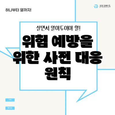 위험 예방을 위한 사전 대응 원칙