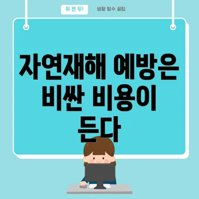 자연재해 예방은 비싼 비용이 든다
