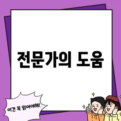 전문가의 도움