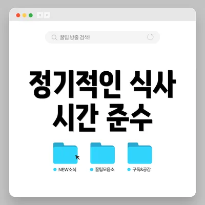 정기적인 식사 시간 준수