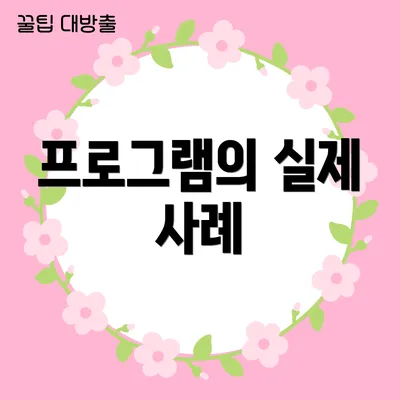 프로그램의 실제 사례