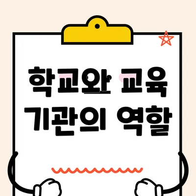 학교와 교육 기관의 역할