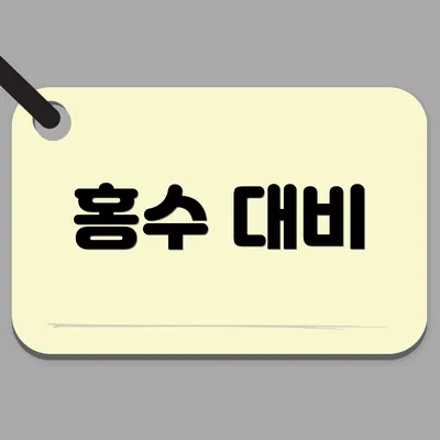 홍수 대비