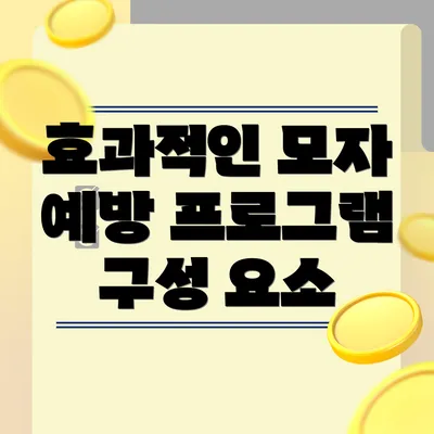 효과적인 모자 예방 프로그램 구성 요소