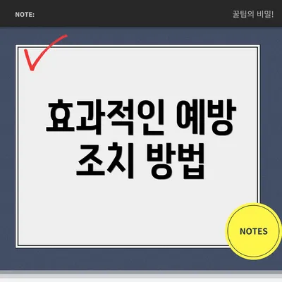 효과적인 예방 조치 방법