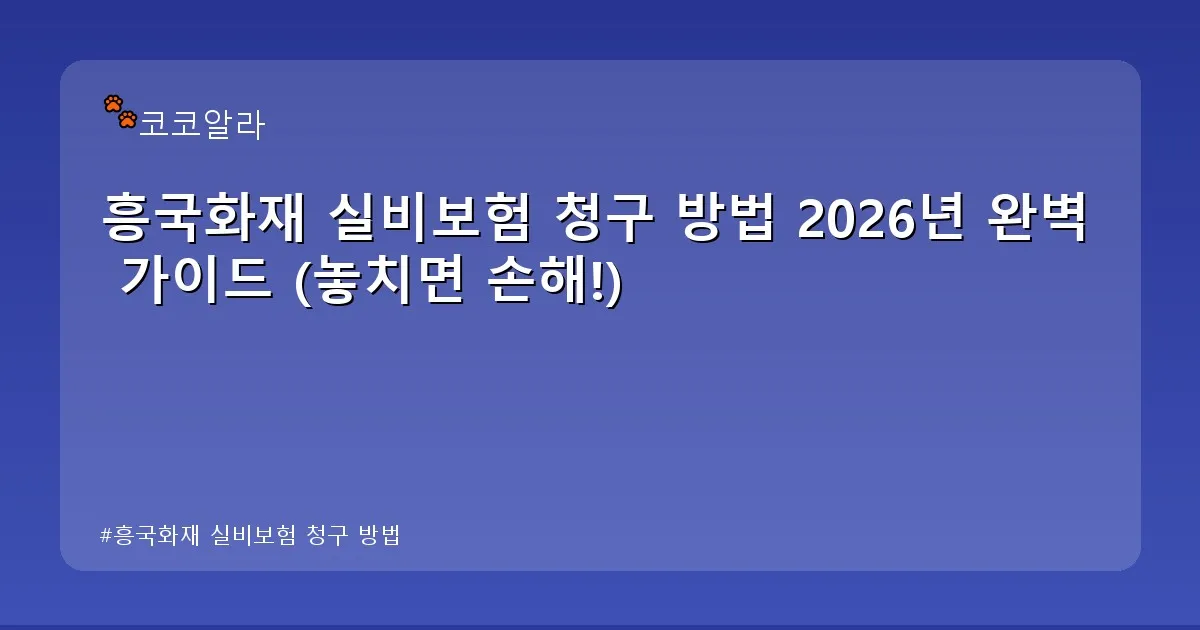 흥국화재 실비보험 청구 방법 - aaa12a.co.kr 캐릭터