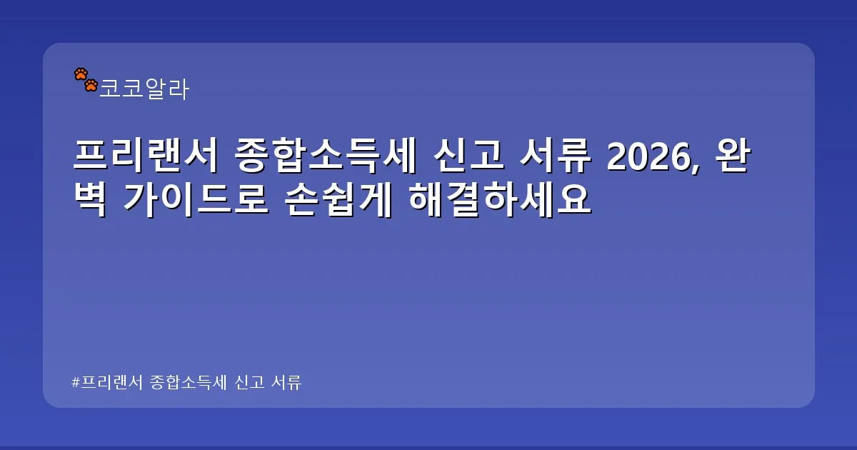 프리랜서 종합소득세 신고 서류 - aaa12a.co.kr 캐릭터
